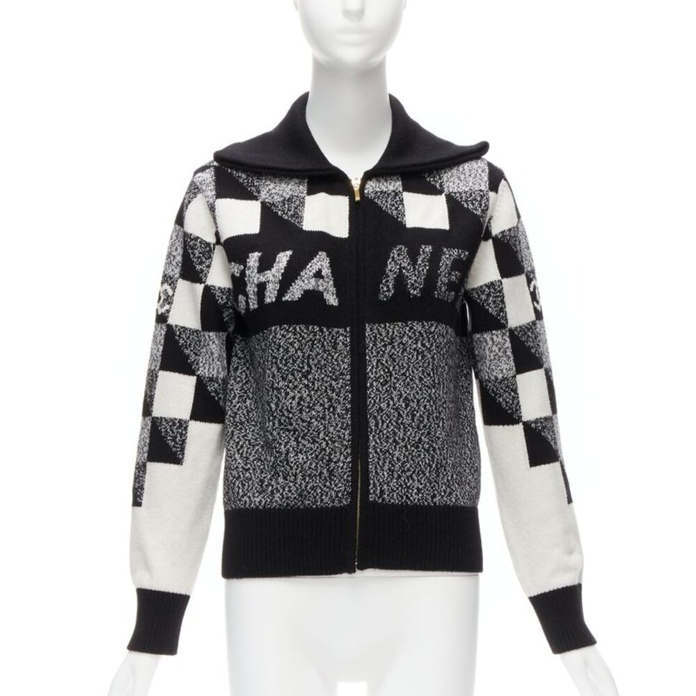 Chanel Cashmere Graphic Logo Cardigan